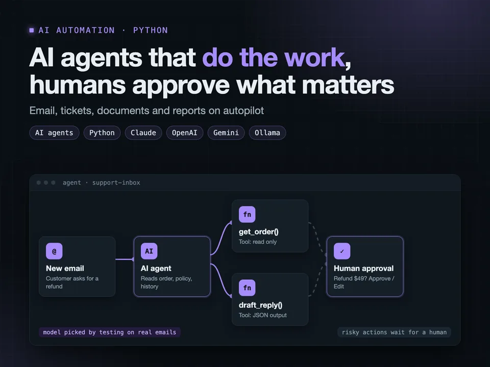 AI that does the work, with a human approving what matters